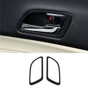 2X Cubierta de marco de manija de puerta trasera de fibra de carbono para Acura ILX 2016-2022 - Imagen 1 de 18