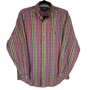 Ralph Lauren Multicoloured Classic Fit Check Collared Shirt Size Men's Medium - Picture 1 of 9