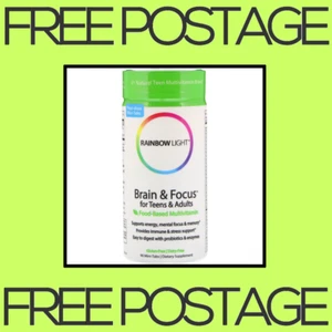 NEW Rainbow Light, Brain & Focus for Teens & Adults, Multivitamin - 90 Mini-Tabs - Picture 1 of 2