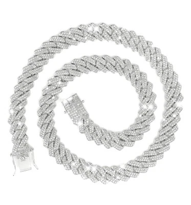 Eslabón cubano helado 24 pulgadas | Cadena de lujo Foto 1 de 3