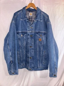 Vintage Carhartt Wool Lined Denim Jeansjacke Herren XL Thermo Winter - Bild 1 von 3