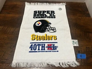 Pittsburgh Steelers Super Bowl Champions XL Towel Licensed 12'x18" NFL - Imagen 1 de 4