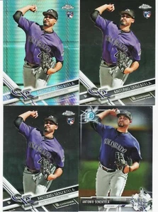 ANTONIO SENZATELLA ROOKIE RC LOT 2017 TOPPS CHROME PRISM REFRACTOR +BASE + BCP27 - Picture 1 of 2