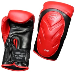 Last Punch Pro Style Red & Black Boxing Gloves 12oz - Picture 1 of 1