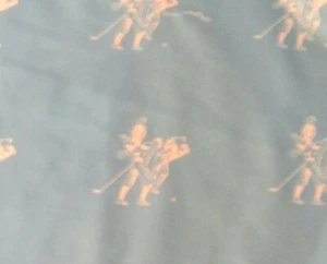 Blau Strick Golf Golfer Vintage Sport Stoff Material Nähen Retro Chic Neuheit  - Bild 1 von 2