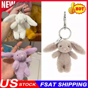 Bashful Bunny Bag Charm JellyCat Soft CUTE Plush Toy Key Chain NWT With Dust Bag - Picture 1 of 14