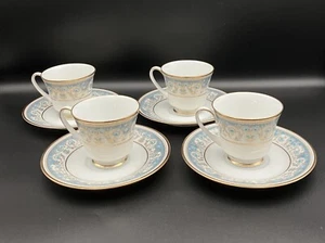 Noritake Polonaise Tea Cup & Saucer 4 Sets Gold Trim 2045 Made In Japan - Picture 1 of 22