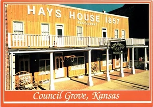 Postal de Hays House 1857 Restaurant Council Grove, Kansas - Imagen 1 de 4
