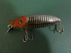 Vintage Heddon River Runt Spook Floater Gold Eyes 3" Clear Scale Very Light Use - Picture 1 of 5