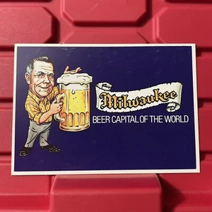 Postal capital mundial de la cerveza Milwaukee Wisconsin plasticromo sin usar de colección - Imagen 1 de 2