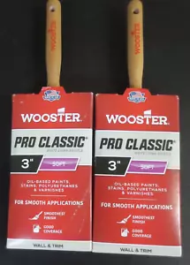 Wooster Z1118 3" Platinum Paint Brush - 2 BRUSHES - Picture 1 of 2