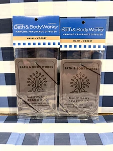 MAHOGANY TEAKWOOD Hanging Fragrance Diffuser Freshener Bath Body Works 2 Pack - Picture 1 of 1