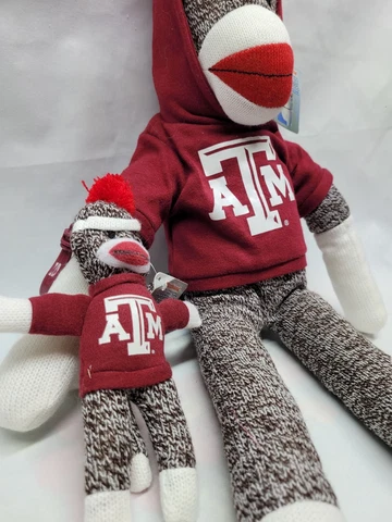 Texas ATM Aggies Plushland Monkey. 21” Tall and a 8' Plushland monkey Cover