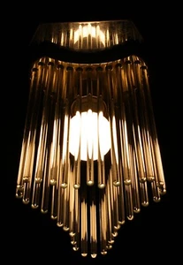 Vintage Mid-Century Modern Light Fixture, Sciolari, Lightolier, Glass, 1960s-70s - Picture 1 of 15