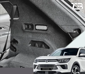 Cubierta de fieltro lateral derecho/derecho del maletero antiarañazos 16P negra para Ssangyong Korando 2020~2023 - Imagen 1 de 6