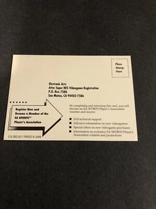 Snes Electronic Arts Registration Card Insert - Bild 1 von 2