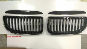 MIT CHROMED PIANO RED FRONT KIDNEY GRILLE BMW E90 E91 3 SERIES 2005-2007 - Bild 1 von 5
