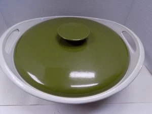 Raro MCM COPCO Dinamarca 4 cuartos de galón hierro esmalte tostador horno holandés olla Michael Lax - Imagen 1 de 12