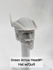 3d Print CLASSIC GREEN ARROW  HEAD#1 1:12 GI Joe Classified/Marvel Legends - Picture 1 of 2