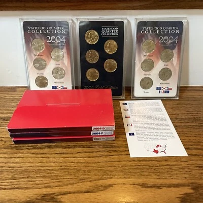United States Mint America 2004 Statehood Quarter Collection P&D: W/BOXES/PAPERS - Image 1 of 4