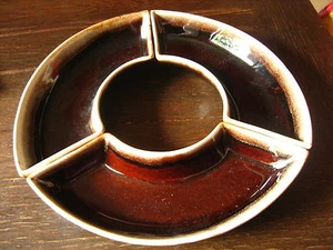 magnífico enorme Art Deco mayólica cabaret cabaret cuenco 3 piezas esmalte - Imagen 1 de 3