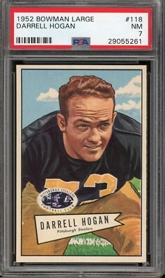 1952 Bowman Large Football #118 Darrell Hogan PSA 7 - Image 1 of 2