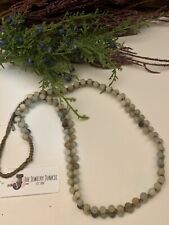NWT Natural Frosted Amazonite Gemstone Double Strand Beads 24” .  Jewelry Junkie