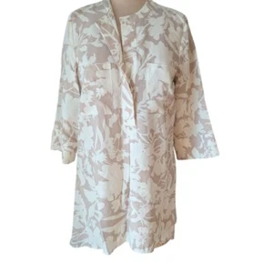 Weiche Umrandung Roselyn Tunika Top Damen Gr. S ruhig Luxus Blumen neutral schick - Bild 1 von 13