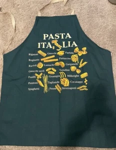 Delantal Pasta Italia Verde Amarillo, Nuevo Sin Etiquetas - Imagen 1 de 3
