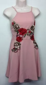 Vestido Love J Floral Fit Acampanado Rosa Multicolor Correa Espagueti Talla Pequeña SM7 - Imagen 1 de 12