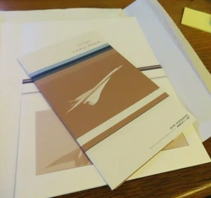 Papelería Air France Concorde, menú, información del certificado de vuelo y compras 2001 - Imagen 1 de 12