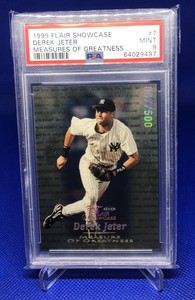 Derek Jeter 1999 Flair Showcase Measures of Greatness #7 PSA 9 Pop 11 Only 9 10s