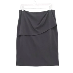 Cabi schwarz Overlay Bleistiftrock drapiert vorne Karriere Büro Kleidung Gr. 8 #3140 - Bild 1 von 7