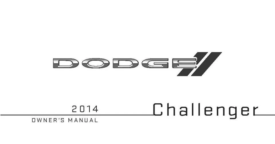 2014 Dodge Challenger Owners Manual User Guide - Image 1 of 1