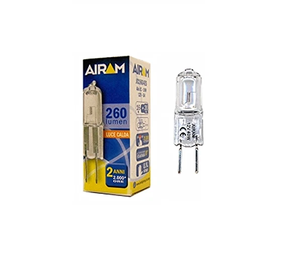 Lampada alogena bispina G4 12 volt 16/20 watt Airam Dimmerabile