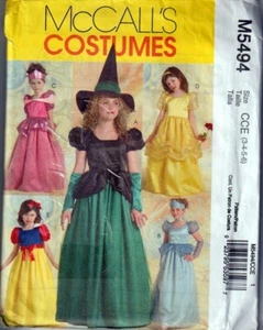 OOP McCalls 5494 Halloween Costume Storybook Princess Witch Pattern Child 3 6 - Picture 1 of 2