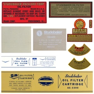 Studebaker Oil Filter Decals | Various Models - Foto 1 di 8