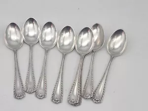 Set 8 Five O'clock Coffee Spoons 5 1/8" Birks Regency Plate Cascade silverplate - Picture 1 of 5