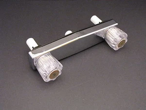 Mobile Home RV Shower Faucet. 2 Valve. Chrome. 8" on center valves - Picture 1 of 2