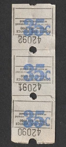 BOLETOS DE AUTOBÚS VINTAGE ROWES BUS SERVICE CAMPBELLTOWN WESTERN SYDNEY NSW 35 CENTAVOS - Imagen 1 de 2