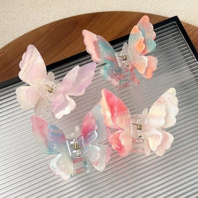 Premium Double-Layer Butterfly Color Hair Clip Hair Accessory Clip - Image 1 of 4