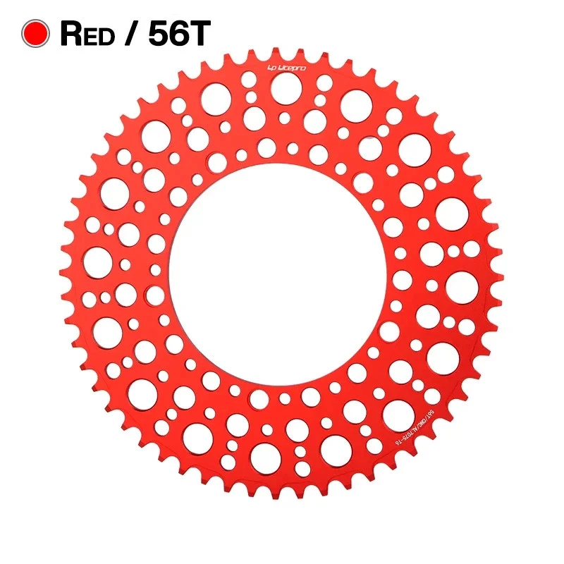 Plato de bicicleta plegable 52T 56T 58T 130BCD 5 pernos juego de bielas huecas ruedas de cadena Foto 1 de 4