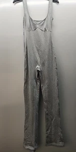 Bad Society Ella Jumpsuit Womens Size Medium Grey One Piece Stretch Straight Leg - Picture 1 of 13