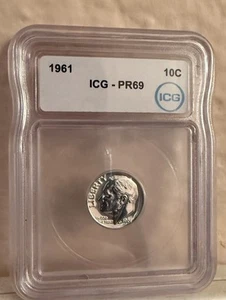 1961 silver Dime, PR69 - Picture 1 of 2