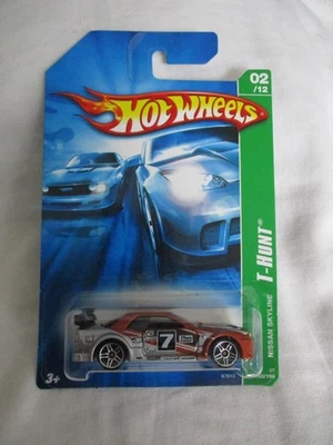 Hot Wheels 2007 Treasure T-Hunt 2/12 Nissan Skyline R34 GTR Sealed In Card - Image 1 of 4