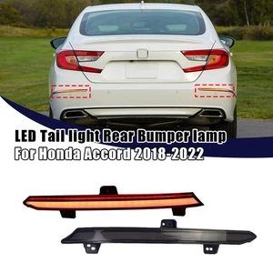 For 10th Gen Honda Accord Sedan 2018-2022 LED Rear Bumper Reflectors Light Smoke - Foto 1 di 9