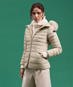 GIUBBOTTO PEUTEREY DONNA PARKA PIUMINO CORTO TURMALET ML 05 FUR BEIGE SESAMO 852 - Imagen 1 de 5