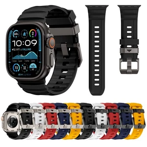 Metal+Silicone Band Strap For Apple Watch Series 11/10 46mm Ultra 3/2/1 49mm SE3 - Picture 1 of 47