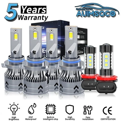 For Toyota RAV4 2006-2012 LED Headlight Hi/Lo Beam Fog Light Bulbs Super Bright - Image 1 of 4