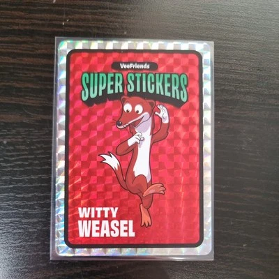VeeFriends Super Stickers PSA exclusive 2025 Witty Weasel Red Parallel Foil - Image 1 of 4